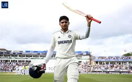 Shubman Gill Slams Dukes Ball
