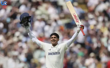 Shubman Gill after scoring his career best