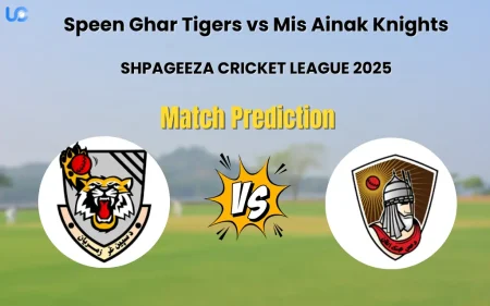 Who will Win Speen Ghar Tigers vs Mis Ainak Knights? Match Prediction – SHPAGEEZA CRICKET LEAGUE 2025 Speen Ghar Tigers vs Mis Ainak Knights Match Prediction