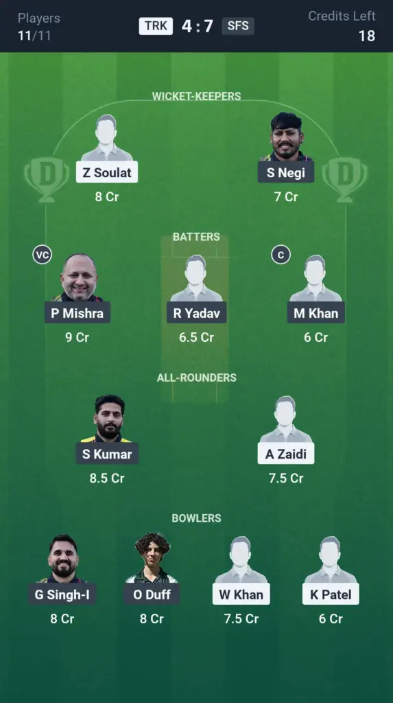 TRK vs SFS Small League Team