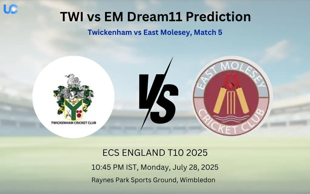 TWI vs EM Dream11 Prediction: Today’s Match 5, Fantasy Cricket Tips, Captain Choices, Playing XI & Injury Updates – ECS England T10 2025 TWI vs EM Dream11 Prediction