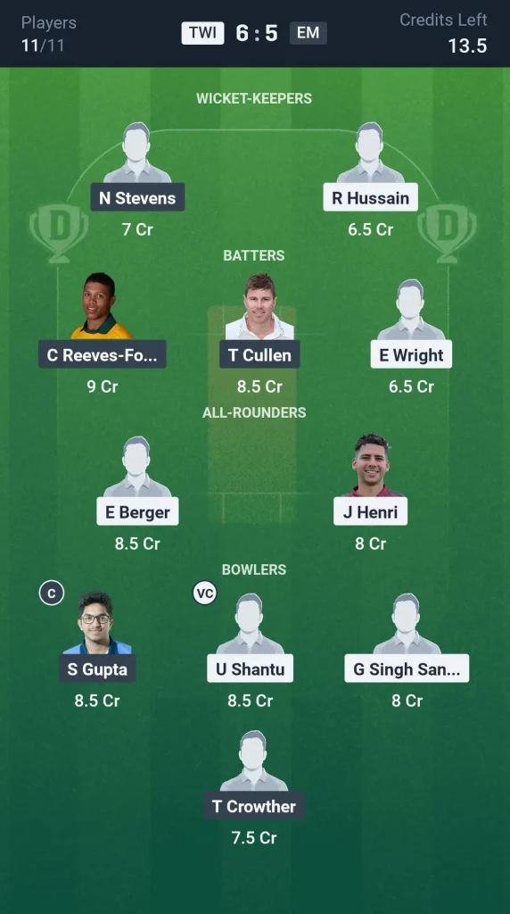 TWI vs EM Grand League Team