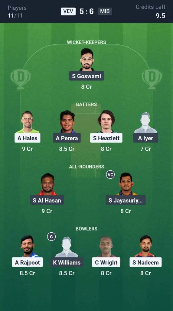 VEK vs MIB Grand League Team