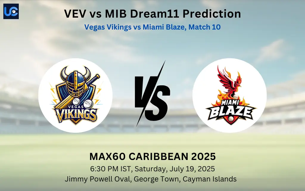 VEV vs MIB Dream11 Prediction
