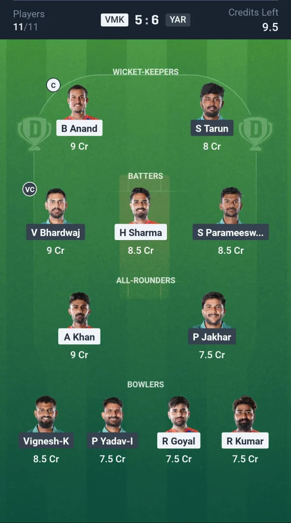 VMK vs YAR Small League Team