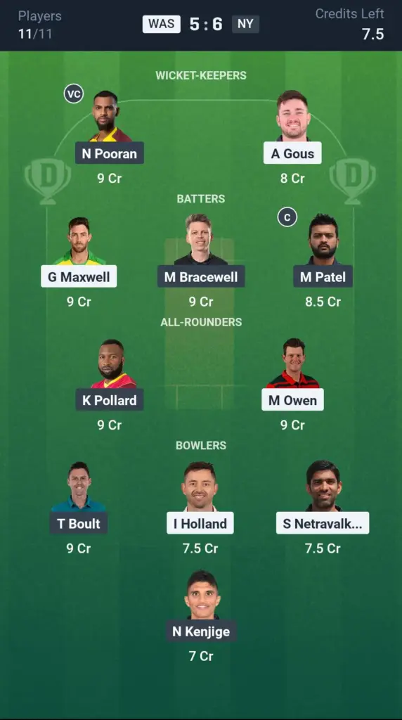 WAS vs NY Small League Team