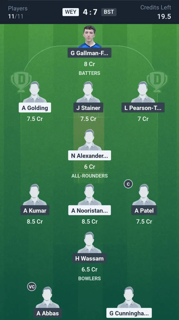 WEY vs BST Grand League Team