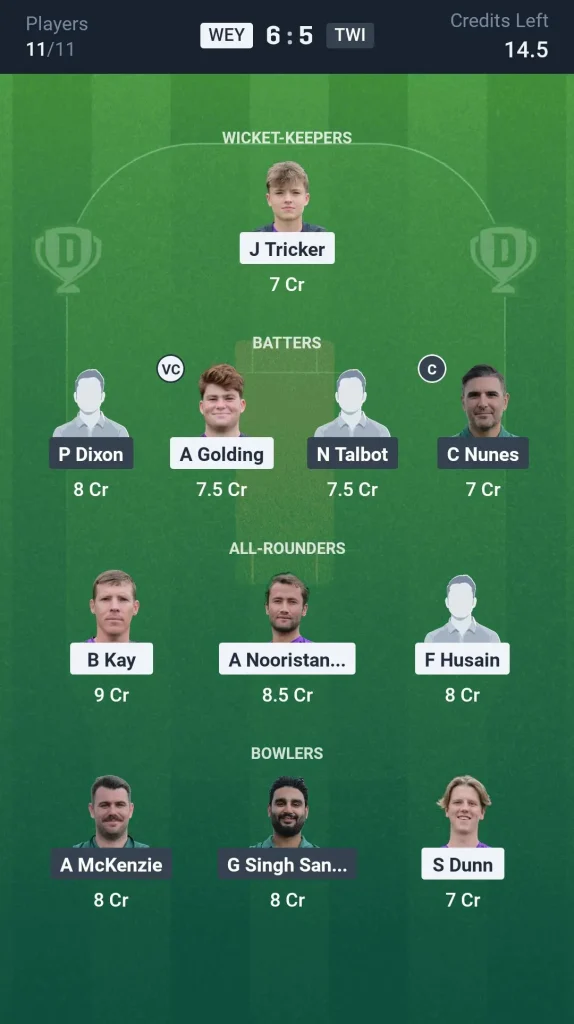 WEY vs TWI Small League Team
