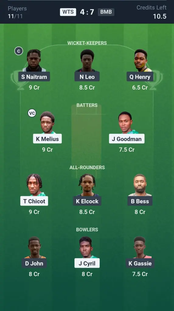 WTS vs BMB Small League Team