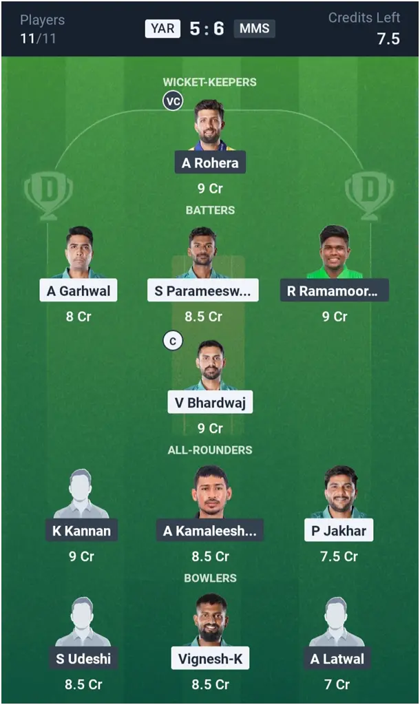 YAR vs MMS Small League Team