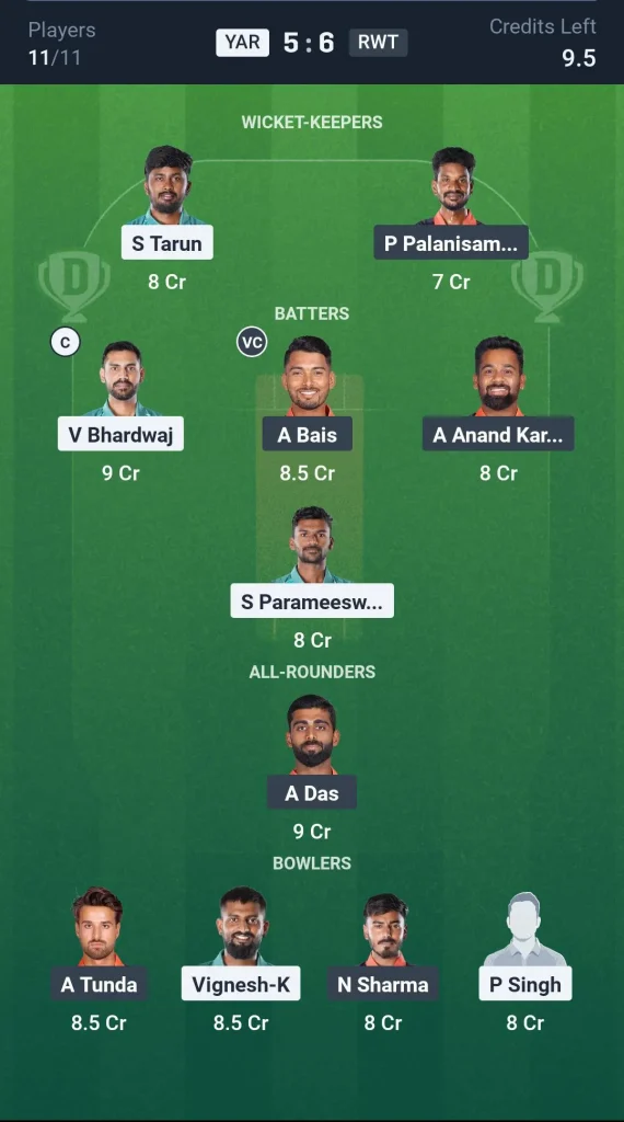 YAR vs RWT Small League Team