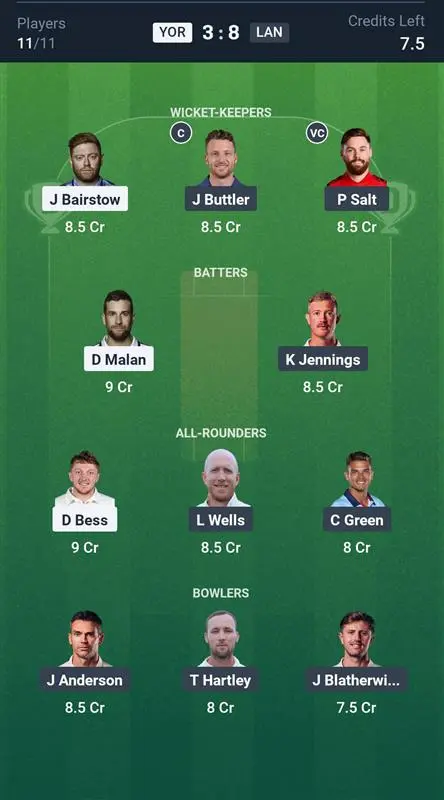 YOR vs LAN Small League Team