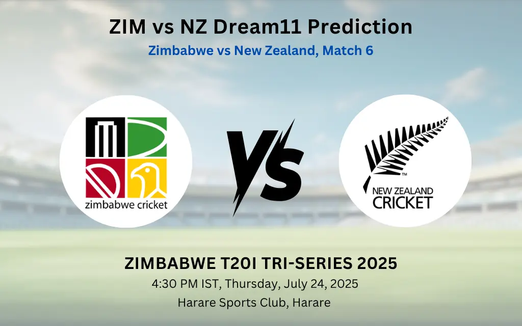ZIM vs NZ Dream11 Prediction