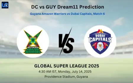 GUY vs DC Dream11 Prediction: Today’s Match 6 – Fantasy Cricket Tips, Captain Choices, Playing XI & Injury Updates – Global Super League 2025