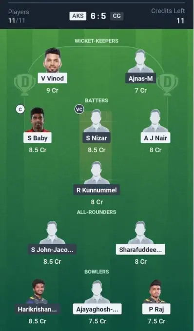 AKS vs CG Small League Team