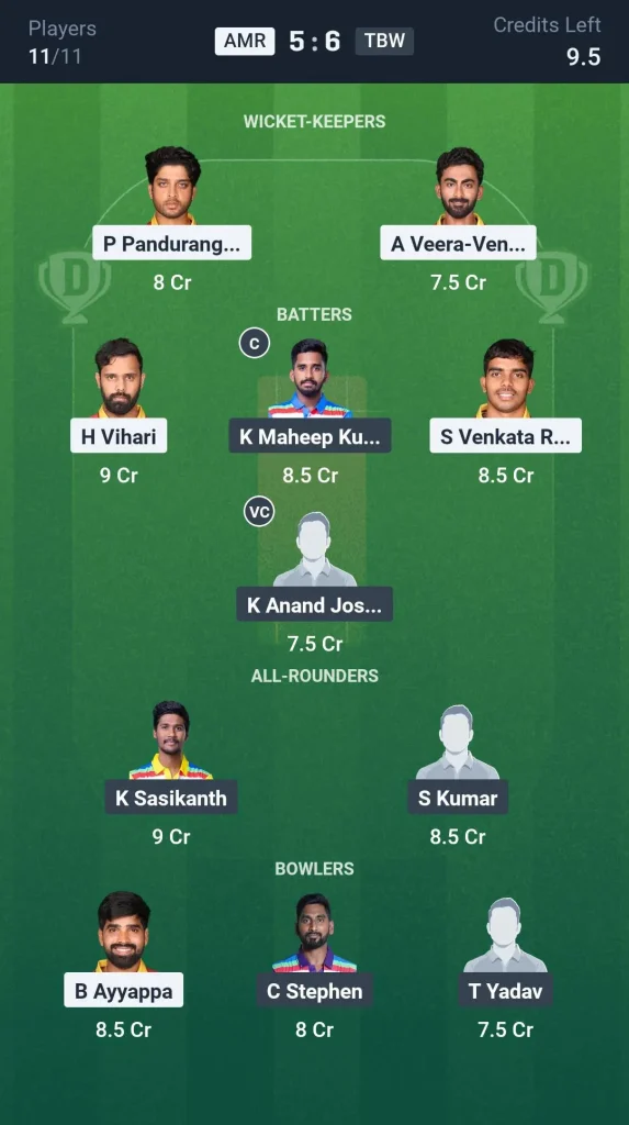 AMR vs TBW Small League Team