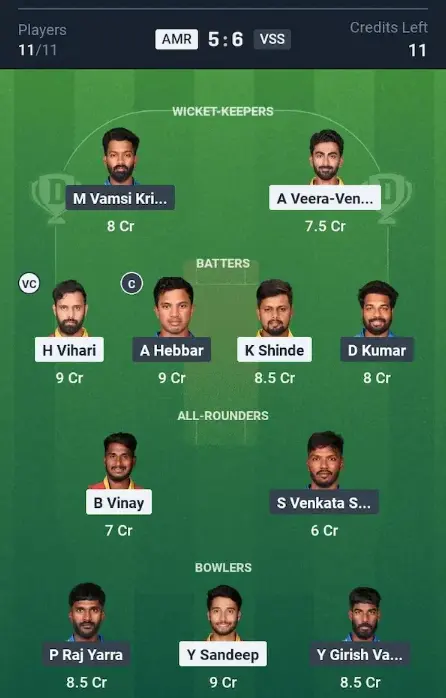 AMR vs VSS Small League Team