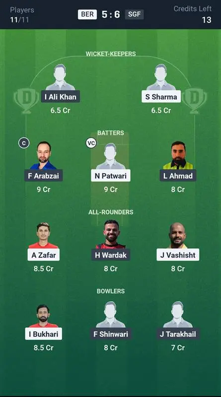 BER vs SGF Small League Team