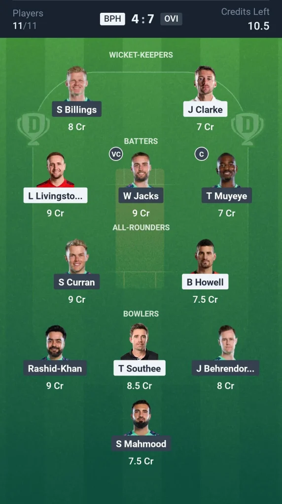 BPH vs OVI Small League Team