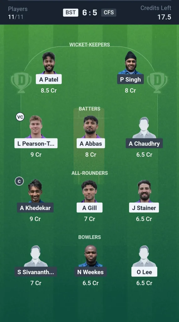 BST vs CFS Small League Team