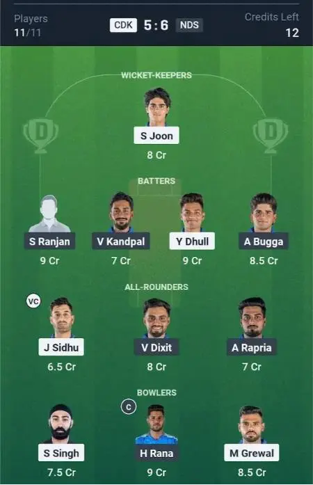 CDK vs NDS Grand League Team