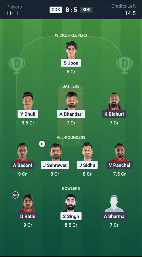 CDK vs SDS Grand League Team