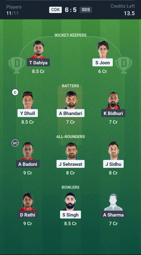 CDK vs SDS Small League Team