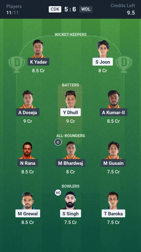 CDK vs WDL Grand League Team