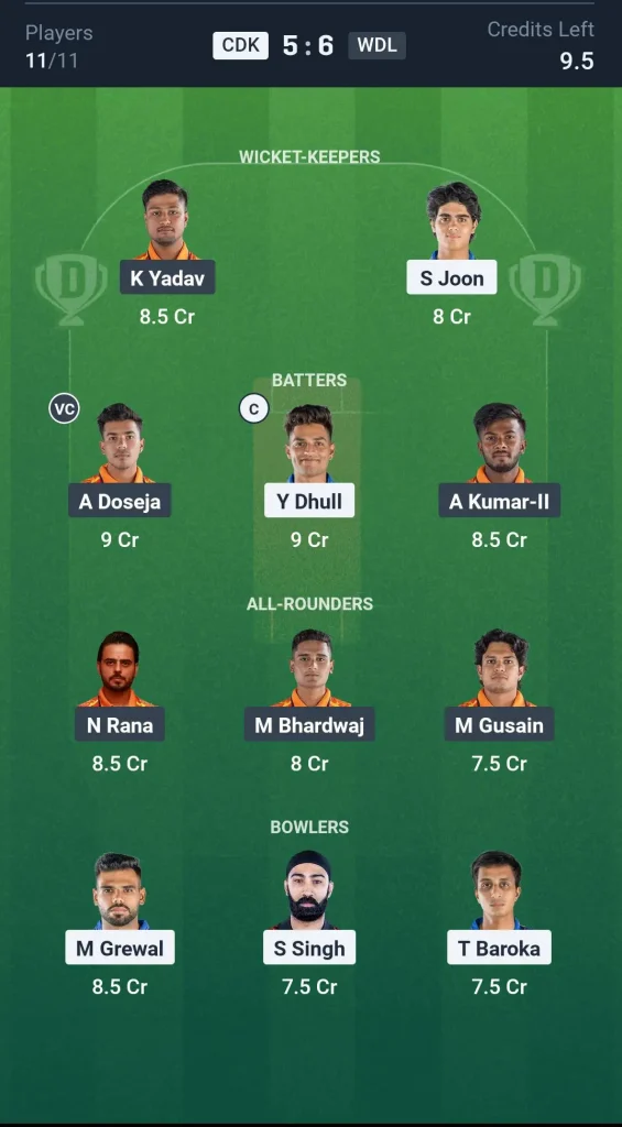 CDK vs WDL Small League Team