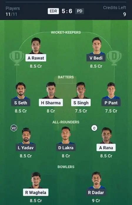 EDR vs PD Small League Team