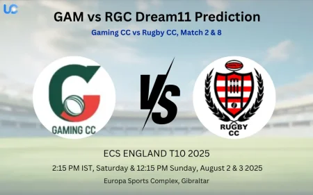 GAM vs RGC Dream11 Prediction: Today’s Match 2 & 8, Fantasy Cricket Tips, Captain Choices, Playing XI & Injury Updates – ECS T10 Gibraltar 2025 GAM vs RGC Dream11 Prediction