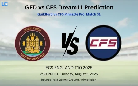 GFD vs CFS Dream11 Prediction: Today’s Match 31, Fantasy Cricket Tips, Captain Choices, Playing XI & Injury Updates – ECS England T10 2025 GFD vs CFS Dream11 Prediction
