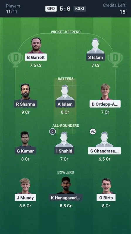 GFD vs KSXI Grand League Team