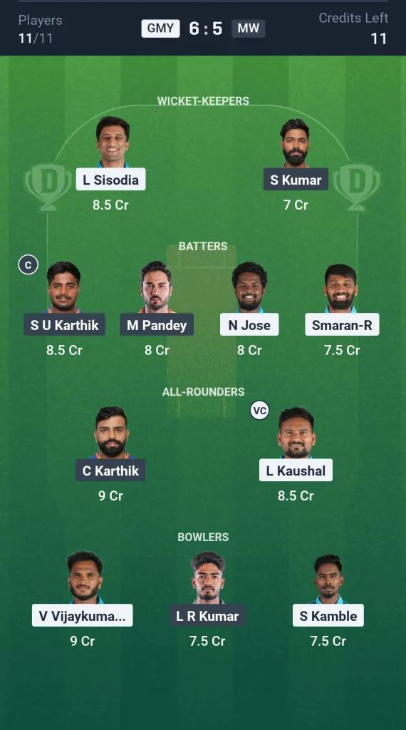 GMY vs MW Grand League Team