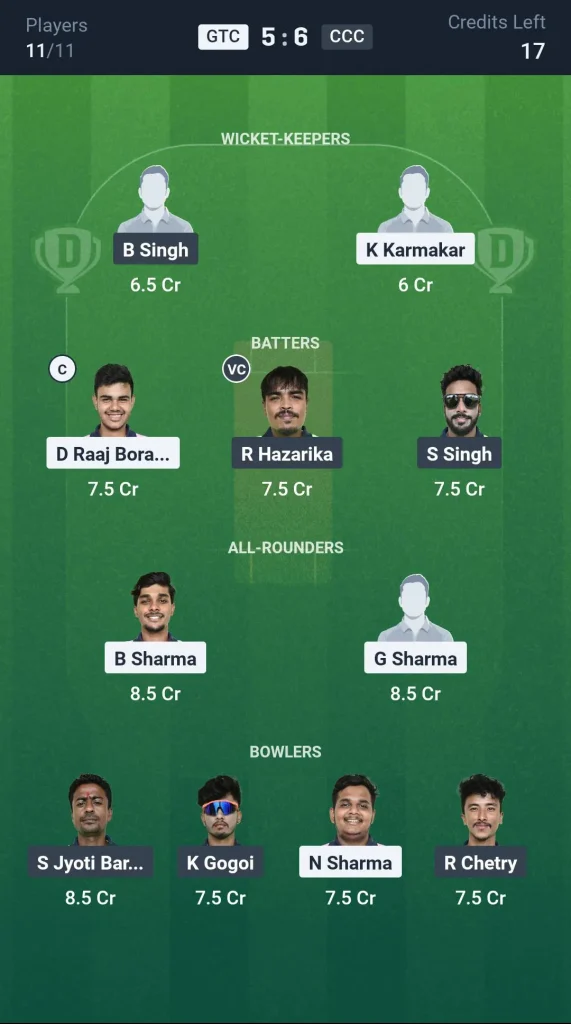 GTC vs CCC Small League Team