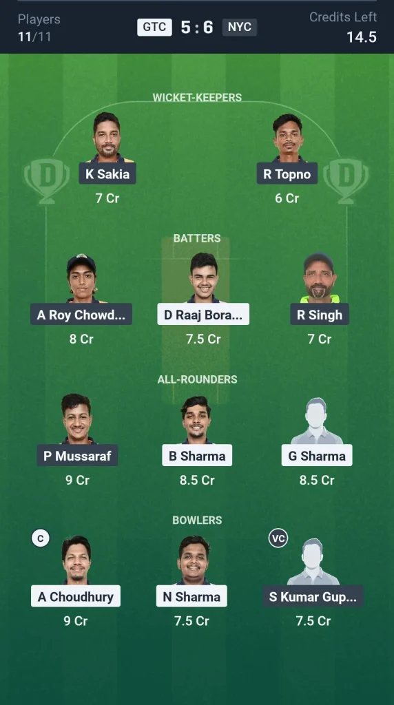 GTC vs NYC Grand League Team