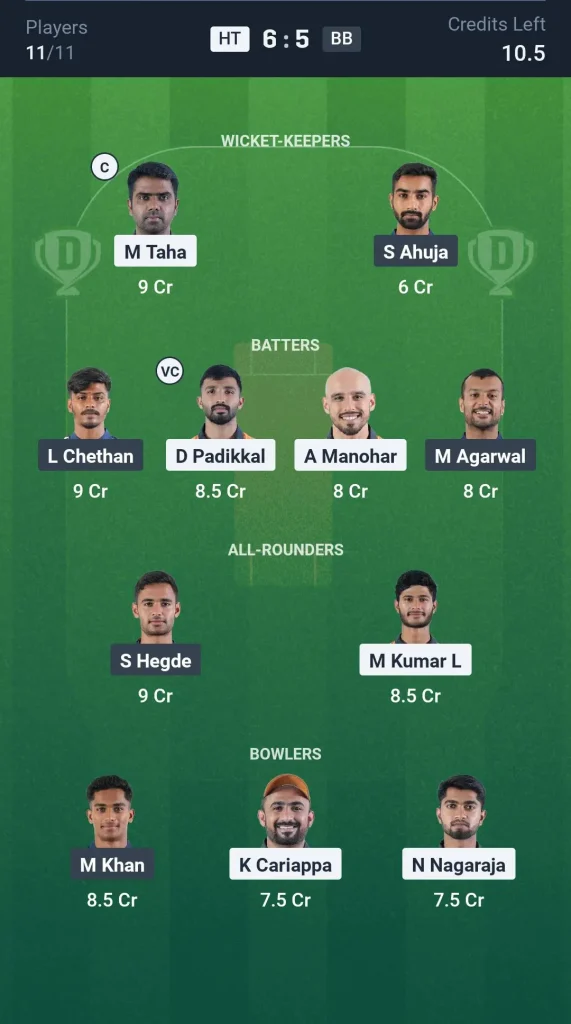 HT vs BB Small League Team