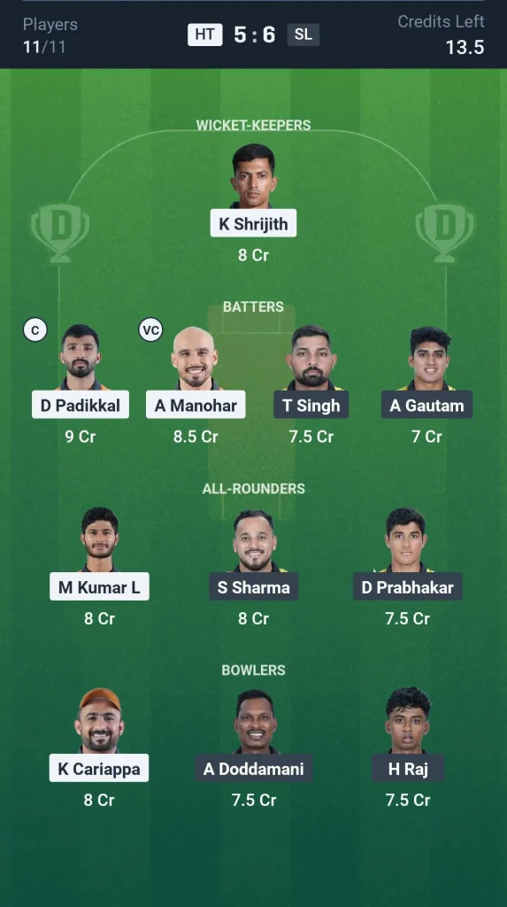 HT vs SL Small League Team
