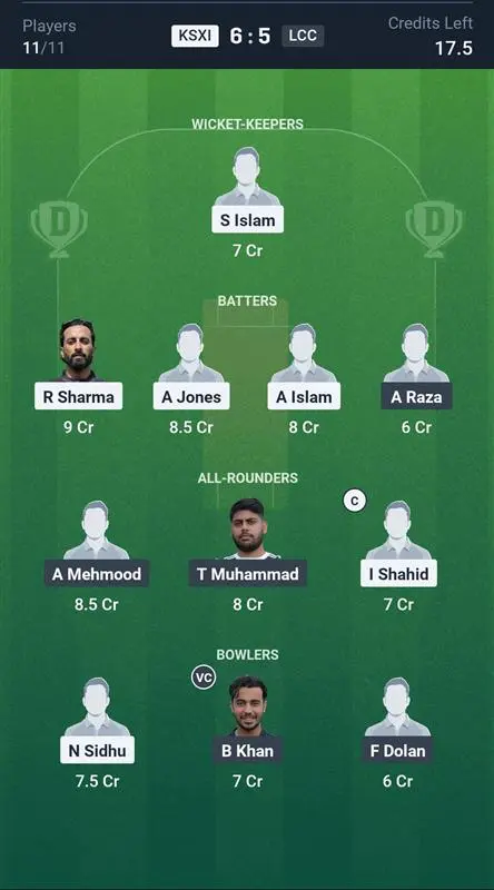 KSXI vs LCC Grand League Team