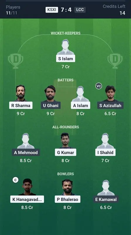 KSXI vs LCC Grand League Team