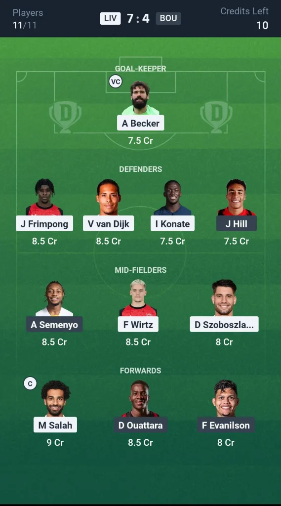 LIV vs BOU Small League Team