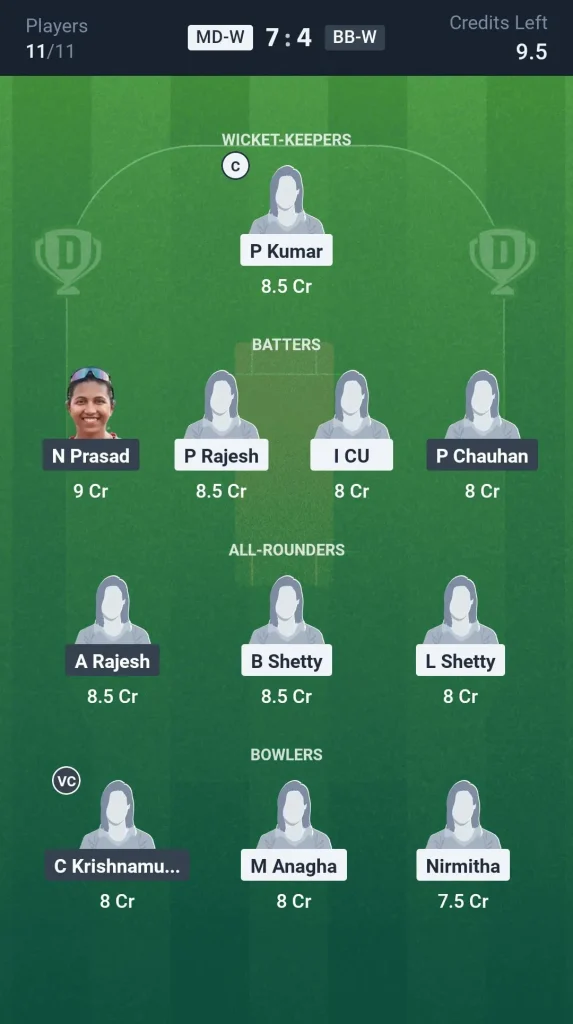 MD-W vs BB-W Grand League Team
