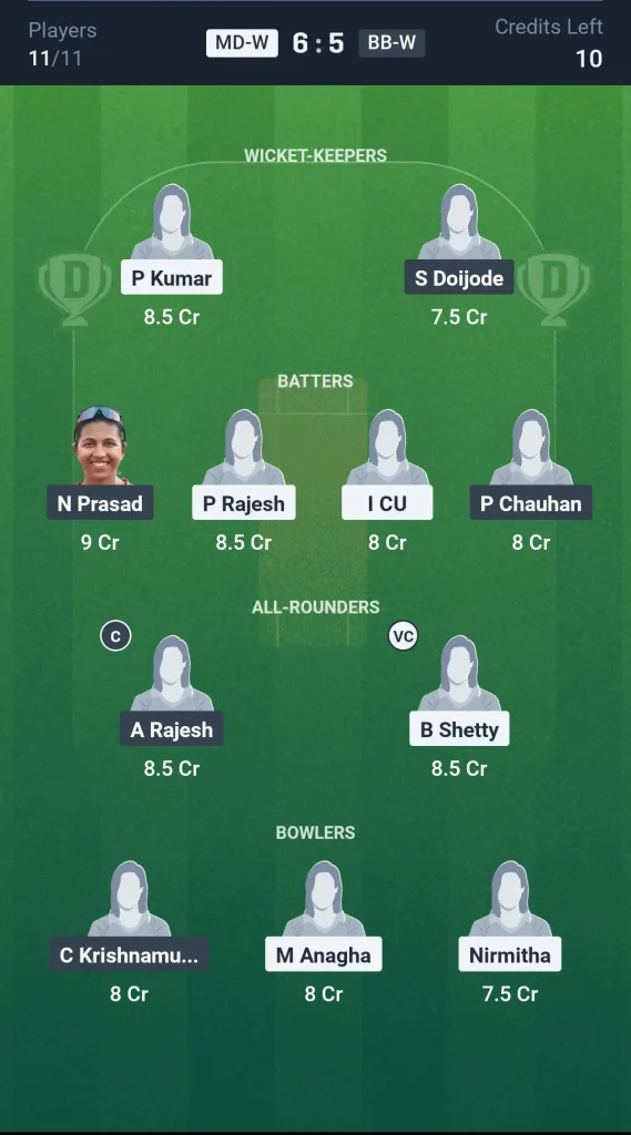MD-W vs BB-W Small League Team