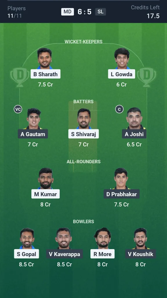 MD vs SL Small League Team