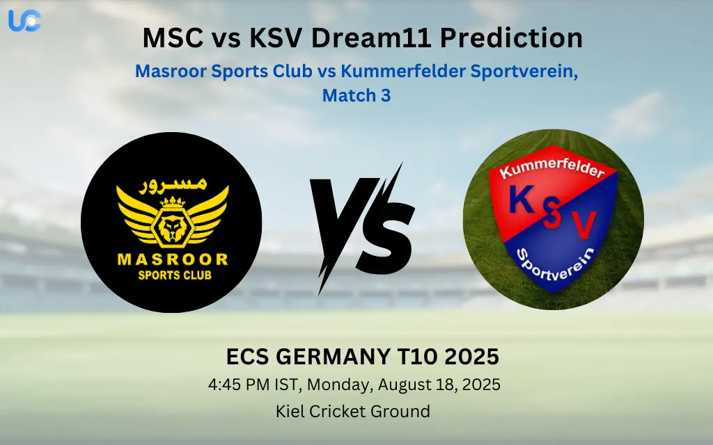 MSC vs KSV Dream11 Prediction: Today’s Match 3, Fantasy Cricket Tips, Captain Choices, Playing XI & Injury Updates – ECS Germany T10 2025 MSC vs KSV Dream11 Prediction