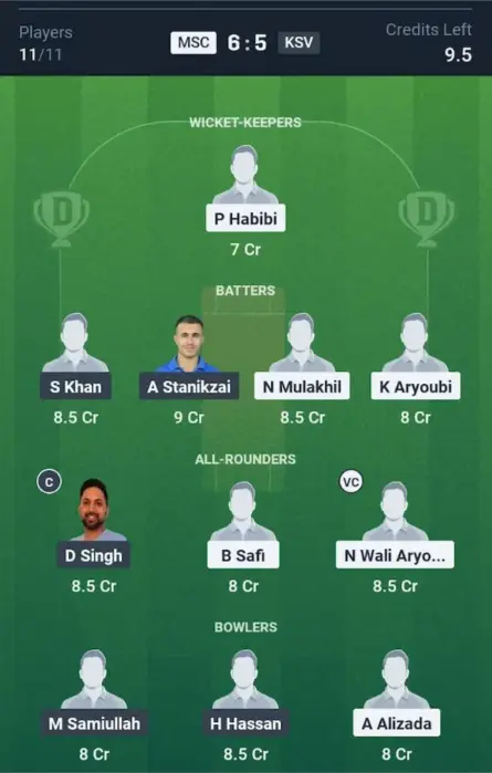 MSC vs KSV Small League Team