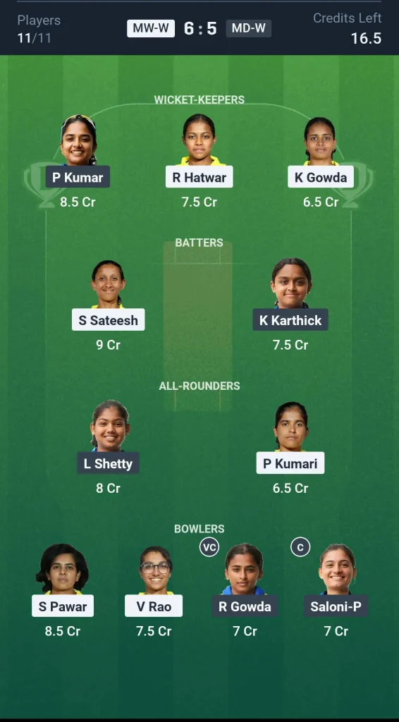 MW-W vs MD-W Grand League Team