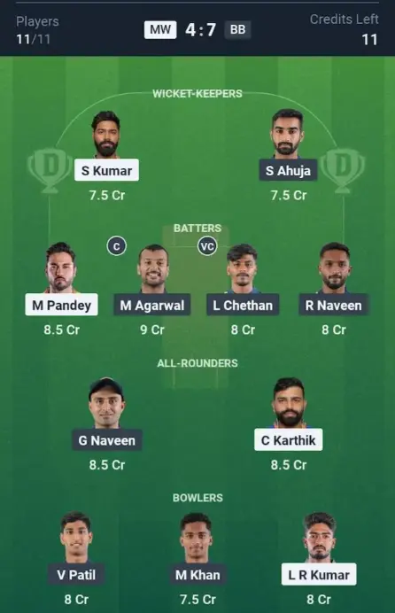 MW vs BB Small League Team