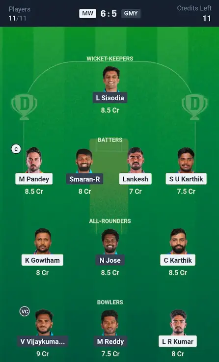 MW vs GMY  Small League Team