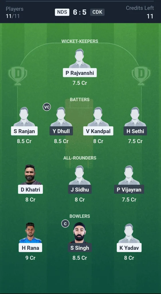 NDS vs CDK Grand League Team